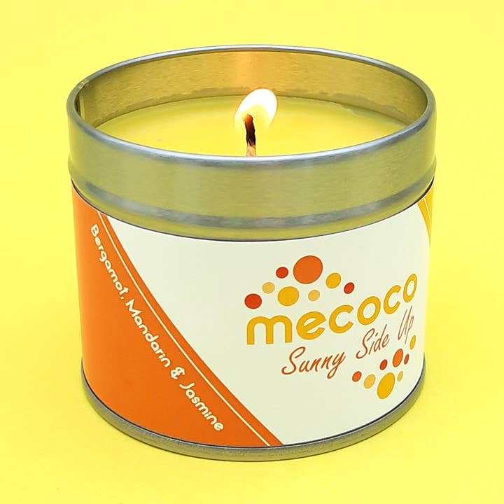 Sunny Side Up / Bergamot, Mandarin & Jasmine, Yellow Scented Soy Wax Candles for wholesale by Mecoco Ltd