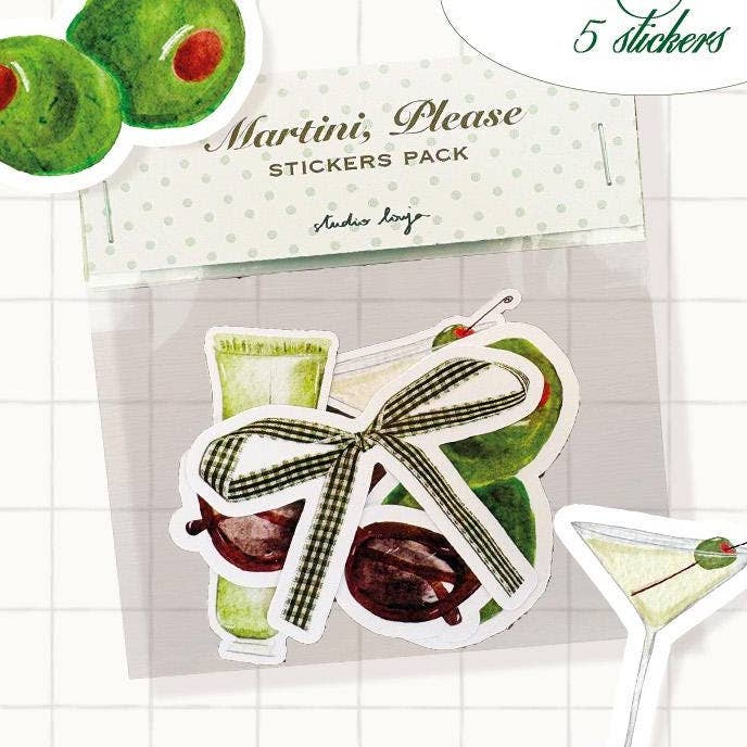 Paket med 5 klistermärken – Martini, tack för wholesale av Studioloujashop