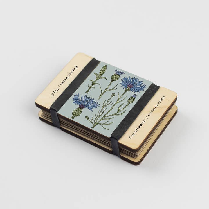 Pocket Flower Press - Vintage Cornflower for wholesale by Studio Wald - UK Made