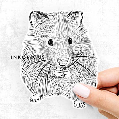 Autocollant Twitch the Golden Hamster pour la vente par Inkopious