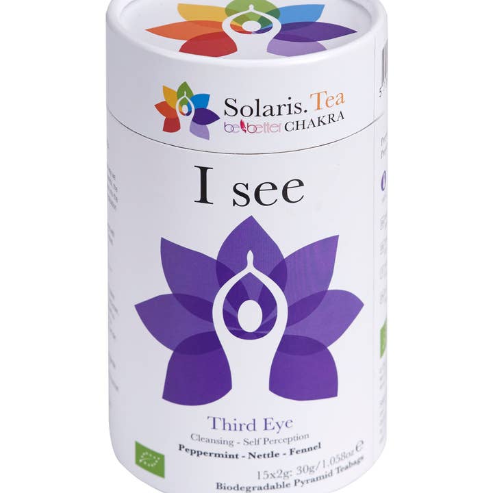 I See - Stirnchakra 15x2g Pyramiden Teebeutel BIO für den Großhandel von Solaris Tea / Good Earth Goods e.K.