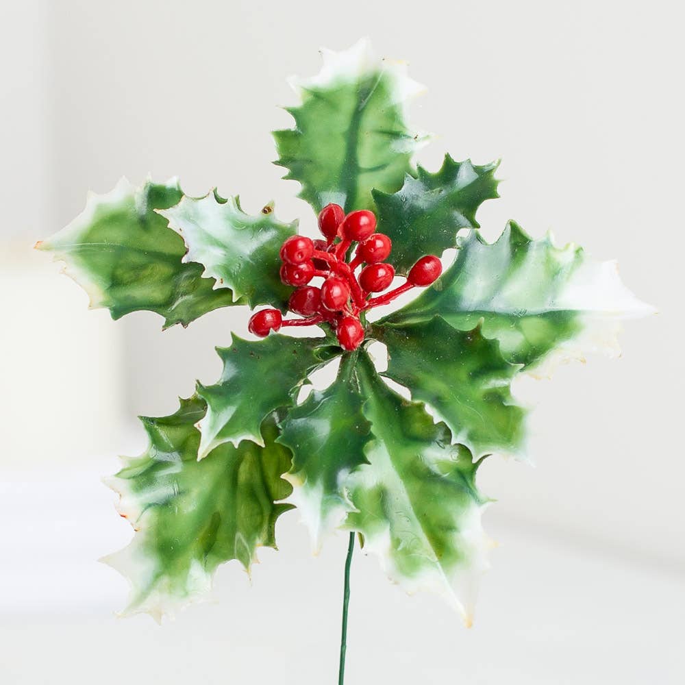 Factory Direct Craft - Wholesale Artificial Flowers - 5" Plastic Holly and Berry Picks (Pack of 36)0