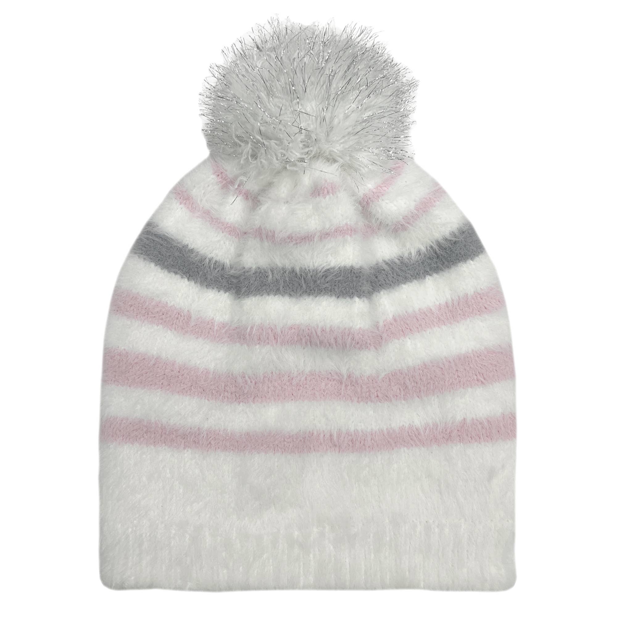 Grand Sierra - Vente Bonnet – enfant - Bonnet rayé en tricot à cils pour filles - 907931