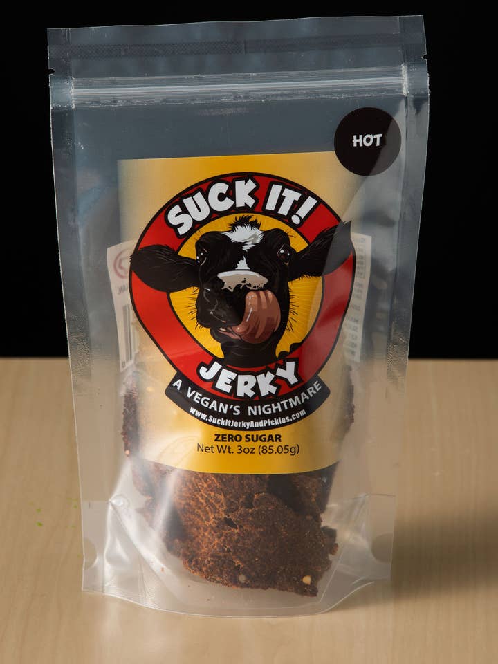 Hot Jerky for wholesale by Suck IT! Jerky and Pickles