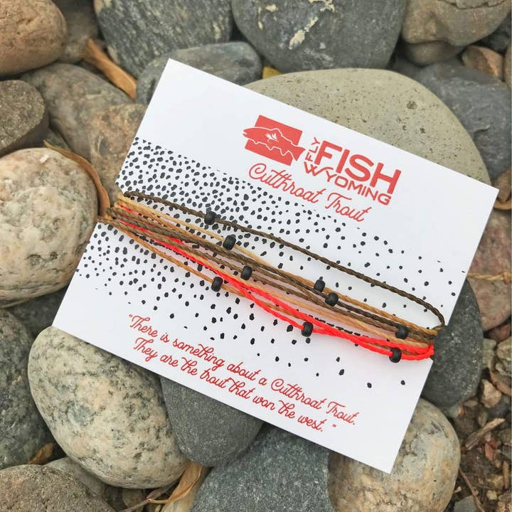 Wyoming Cutthroat Trout Pattern Bracelet for wholesale by Fly Fish Wyoming