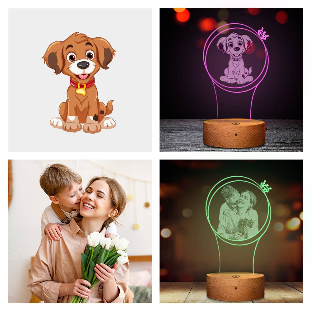 CanvasChamp - Wholesale Picture Frame - Custom 3D Photo Lamp - Engraved Picture Night Light6