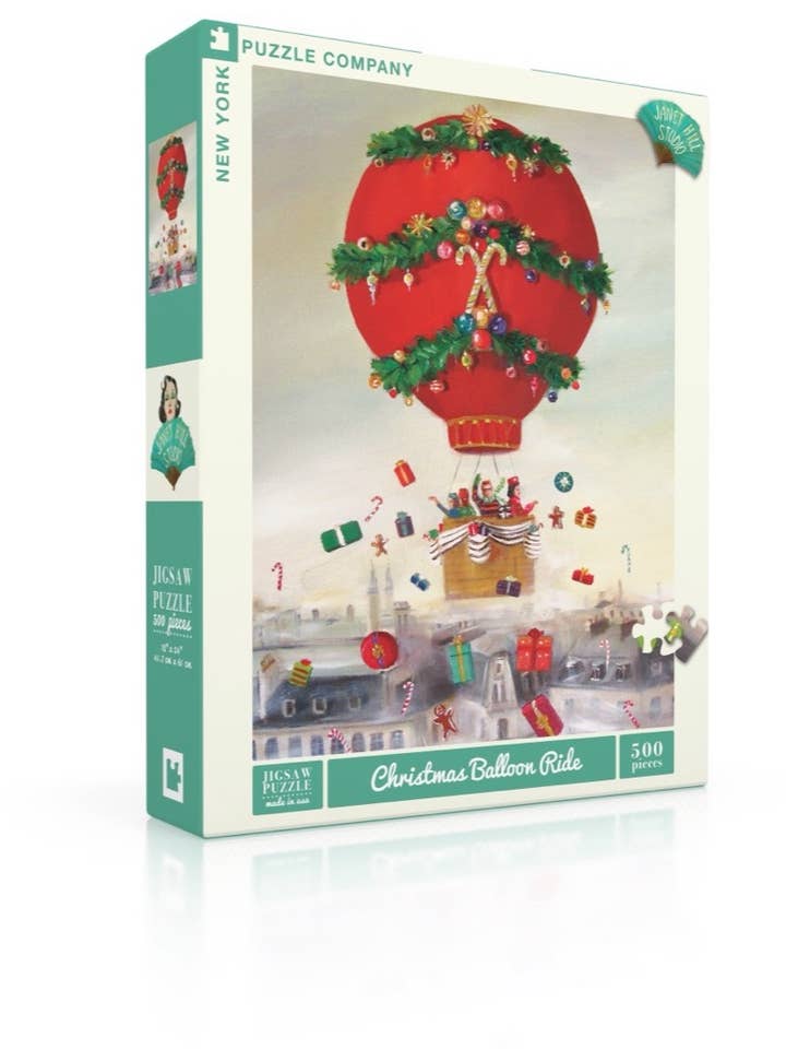 Christmas Balloon Ride - 500 Piece Jigsaw Puzzle for wholesale by New York Puzzle Company