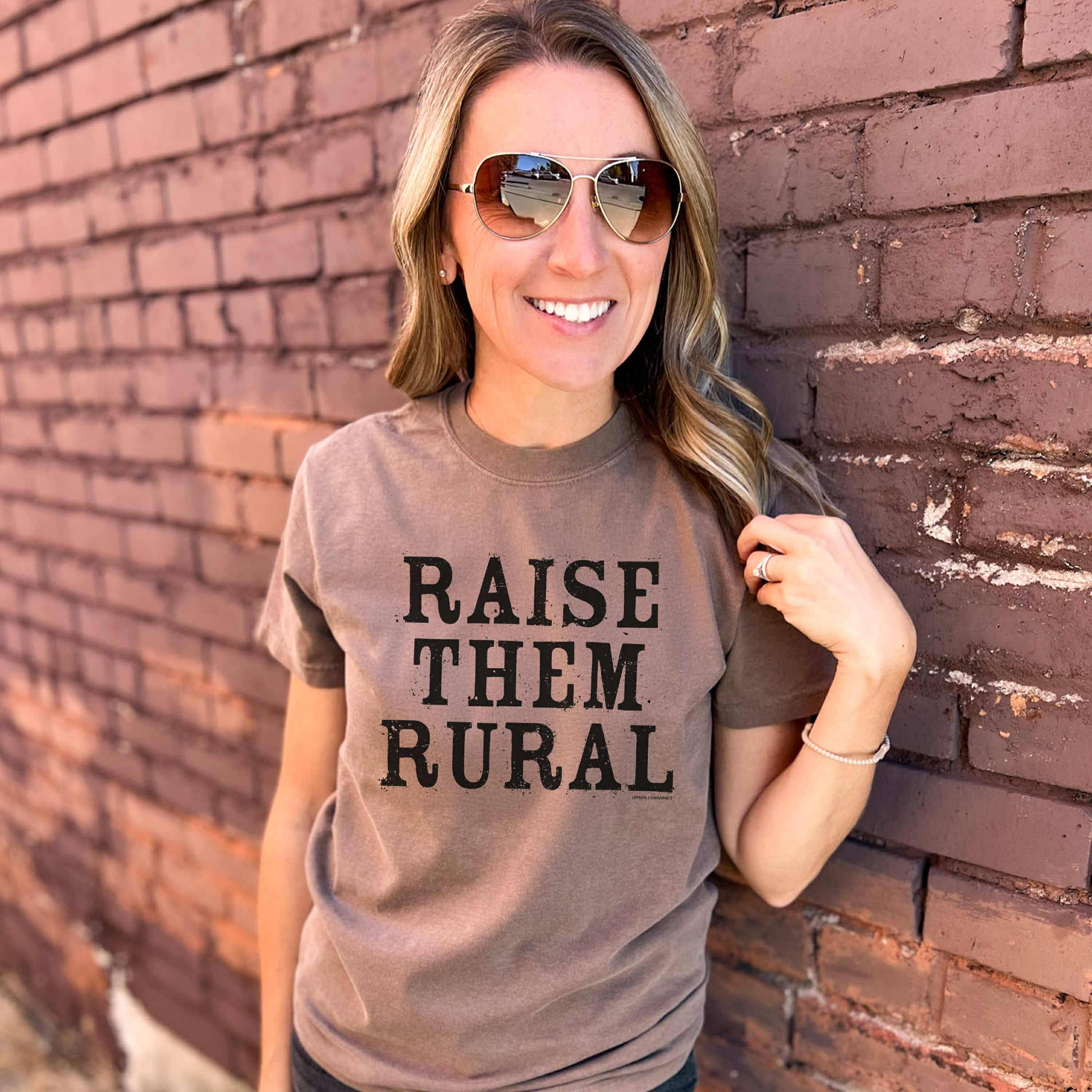 Lemon Lorraine's LLC - Wholesale Screen Printed T-Shirt - Women's - RAISE THEM RURAL - Graphic Tee0