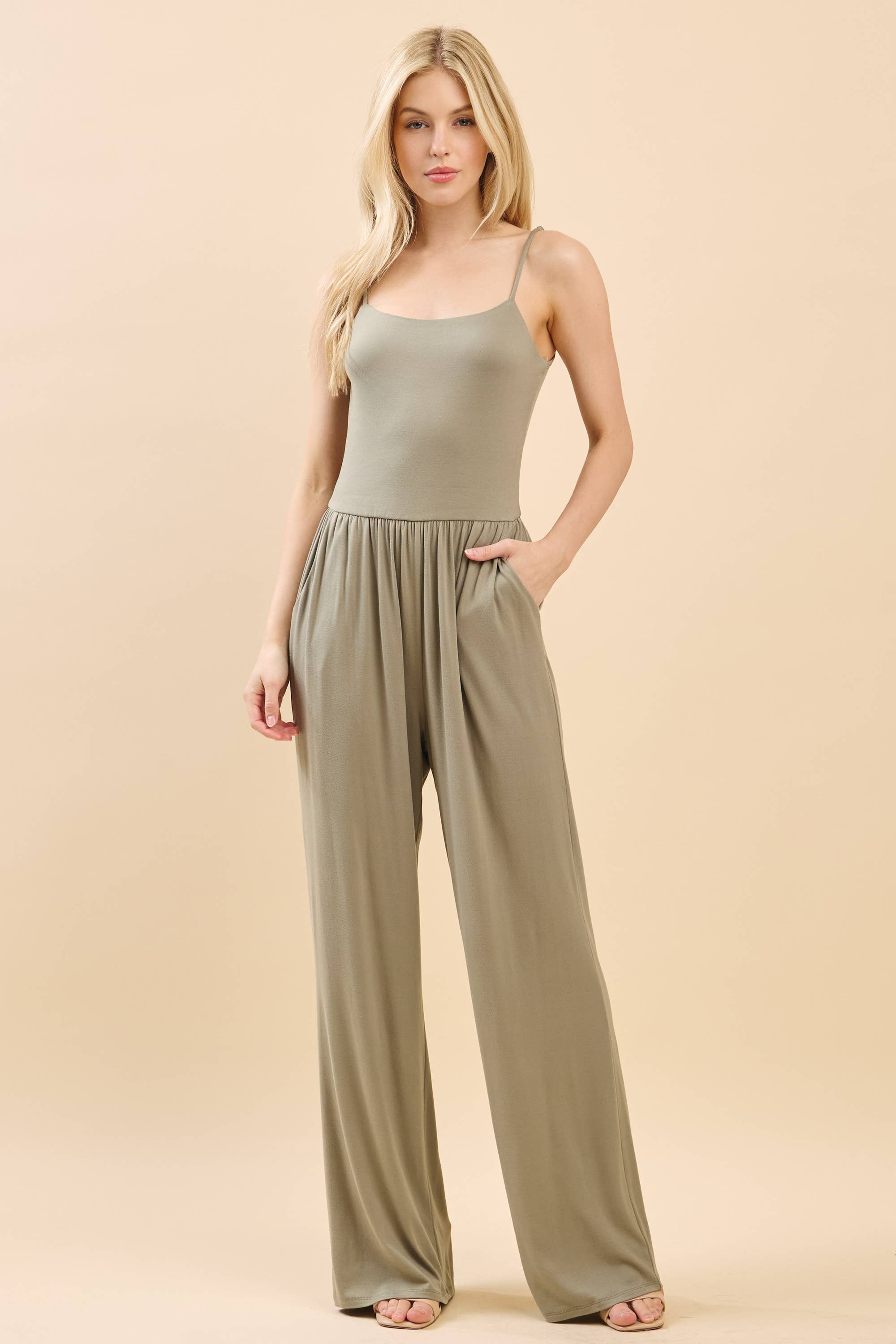 Heart & Hips - Vente Combinaison – femme - JR55560A - COMBINAISON SANS MANCHES À DOUBLE COUCHE12