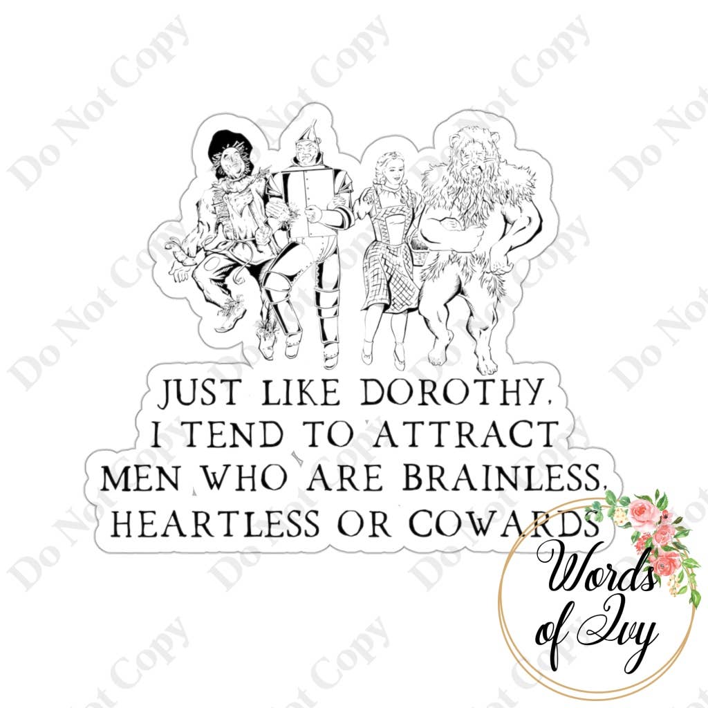 Words of Ivy - Venta al por mayor Pegatina - Pegatina - Igual que Dorothy0