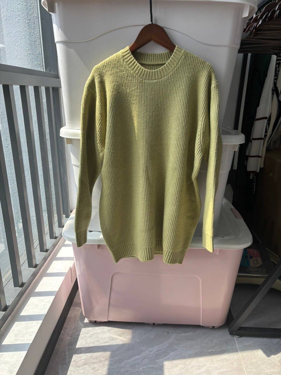 Whisper Mint - Wholesale Tunic Sweater - Women's - Women's Mock Neck Knit Sweater Loose-Fit top outwear4