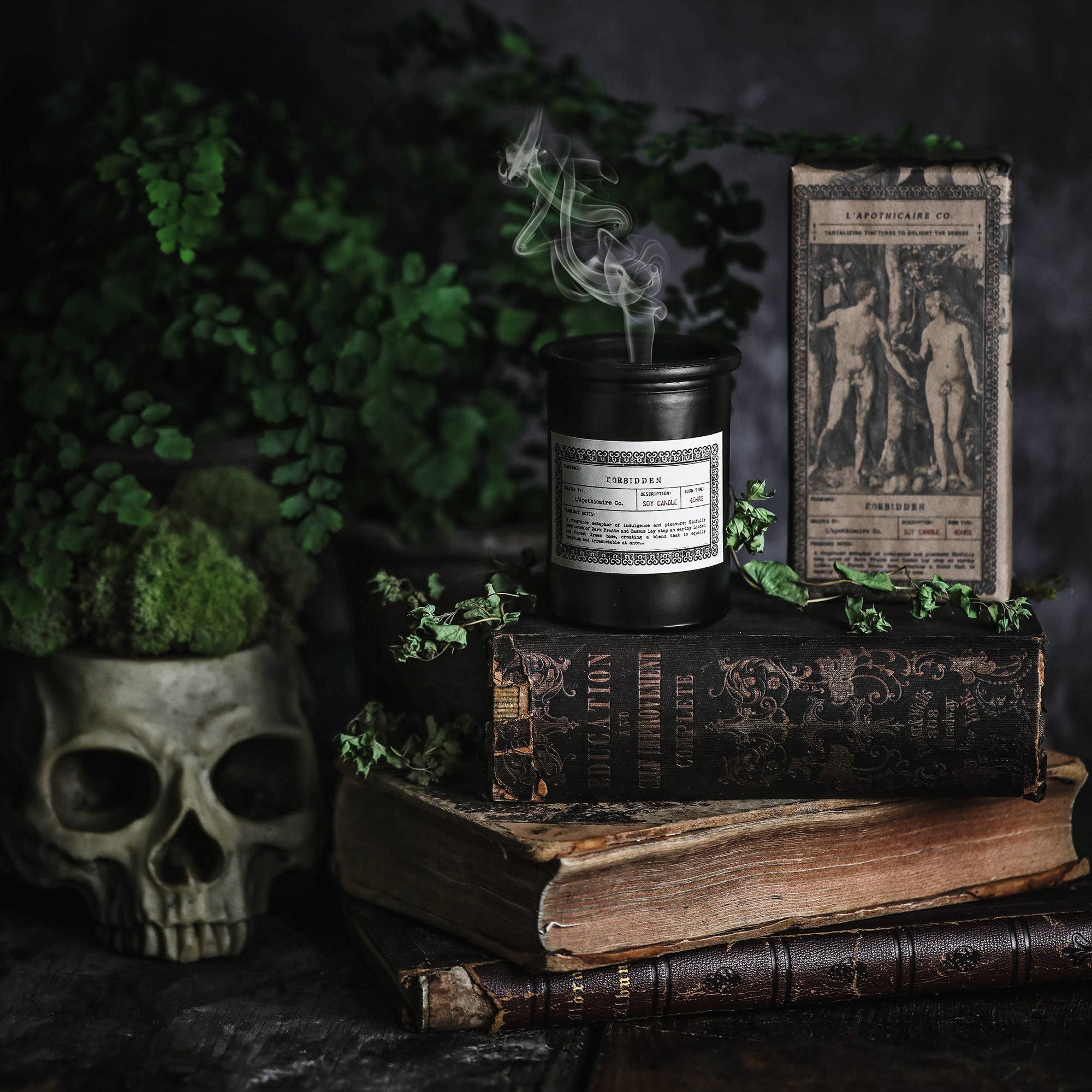 L'apothicaire Co. - Wholesale Pillar Candle - NOIR | Forbidden | 6oz Apothecary Candle1