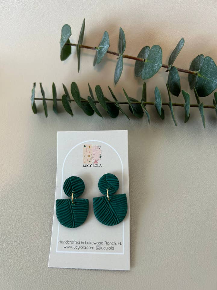 The Aria - Palm Leaf Texture - Forrest Green for wholesale by lucylola