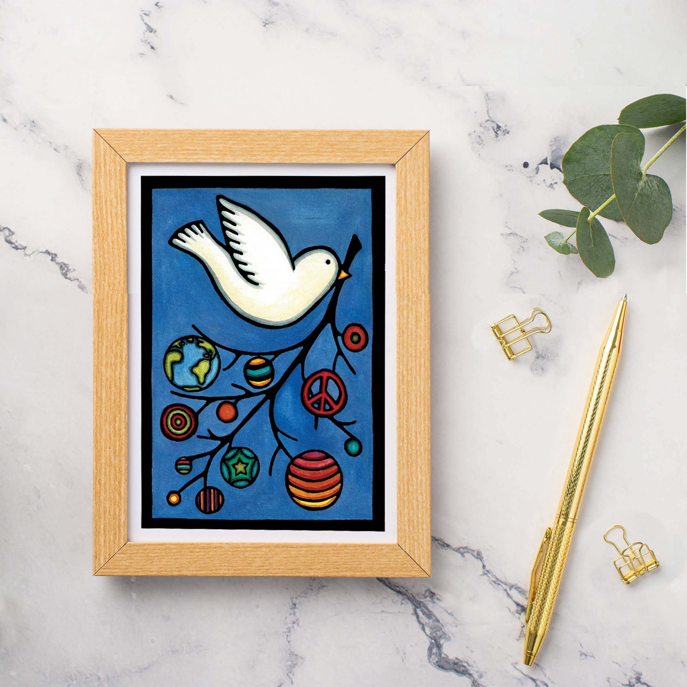 Sarah Angst Art - Wholesale Season's Greetings Card - Greeting Card Holiday Dove1