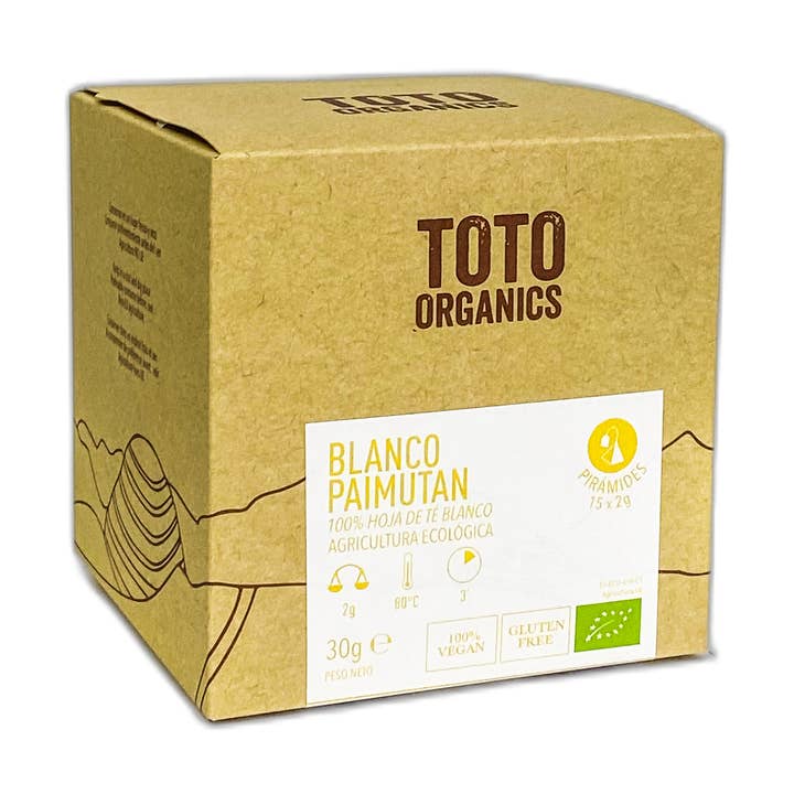 TOTO Organics - Wholesale Loose Tea - Pai Mu Tan White Tea 30g (15 pyramids x 2g)0