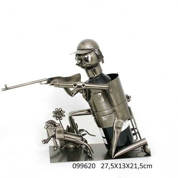 Esconder Garrafa Caçador Cão + Espingarda 'Vinho' 27,5 X 13 X 20 por atacado de Faye