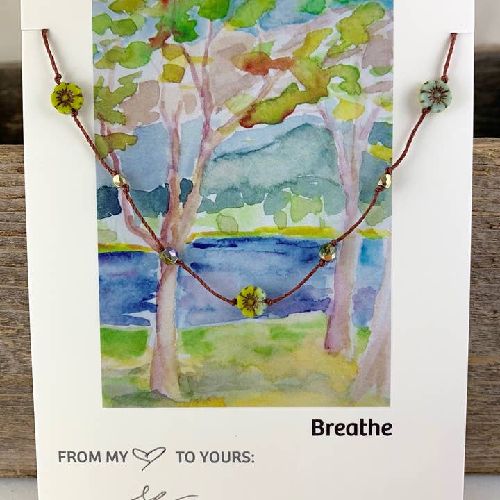 Collier cardé : « Respirez » des bouleaux pour la vente par Jo Bird Jewelry