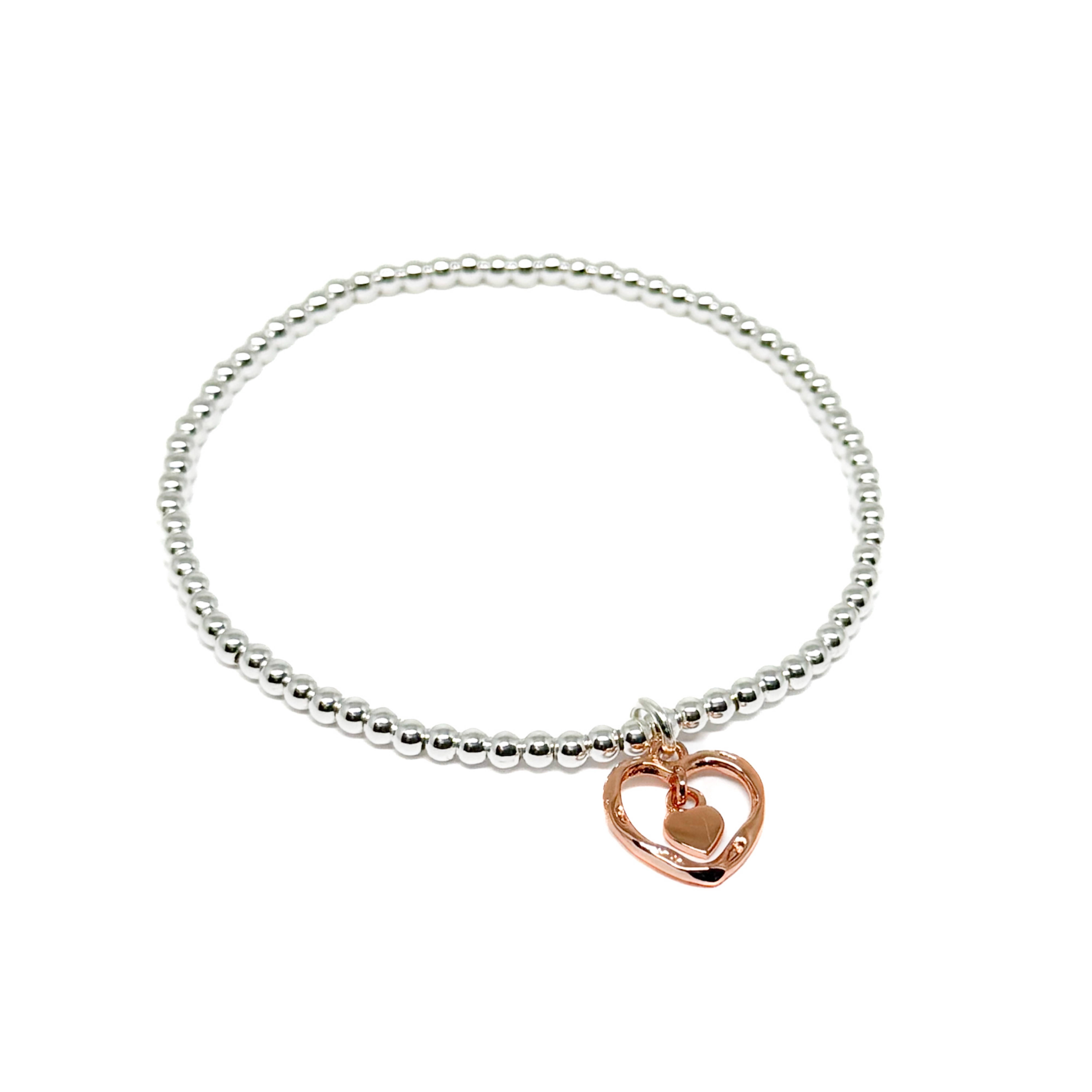 Clementine Jewellery – wholesale Charm/dangle bracelet – Avery Heart Bracelet - Rose Gold