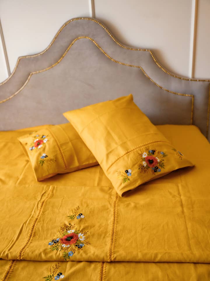 Juego de Cama 100% Lino Puro para venta al por mayor de Galychanka