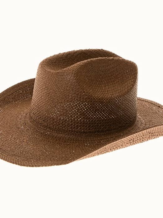 Handmade Western Smooth Toyo Straw Cowboy Hat, Adjustable for wholesale by Olive & Pique