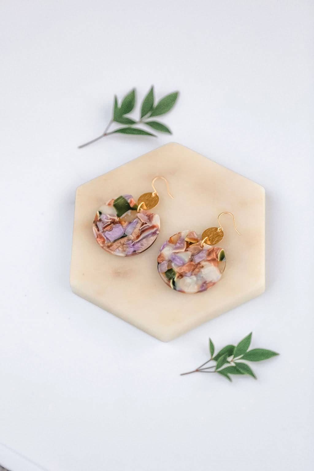 Moxie Collective (formerly Atonement Design) - Wholesale Dangle Earrings - Primrose Confetti Disc Earrings2