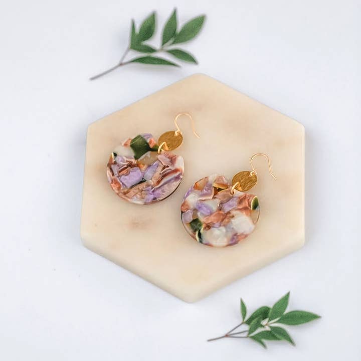 Moxie Collective (formerly Atonement Design) - Wholesale Dangle Earrings - Primrose Confetti Disc Earrings2