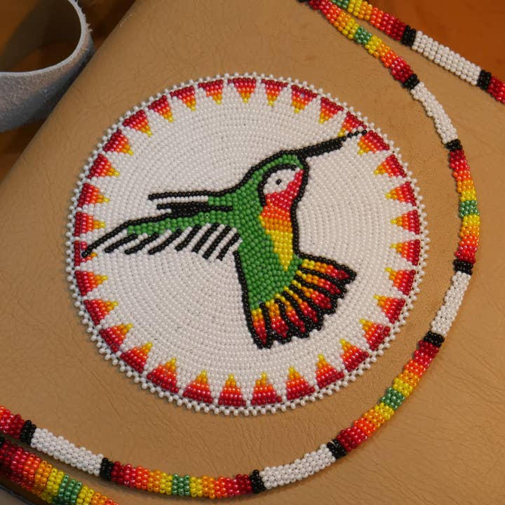 KANGURAH - Wholesale Crossbody Bag - Unisex - Hummingbird Handmade Beaded Leather Shoulder Crossbody bag1