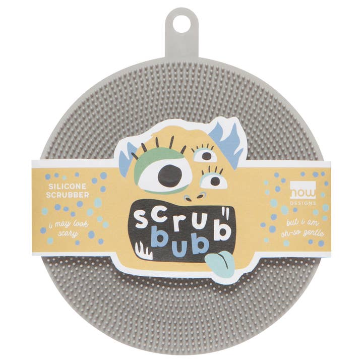 Now Designs by Danica - Wholesale Cleaning Sponge - Scrub Bub Fog Gray Silicone Scrubber