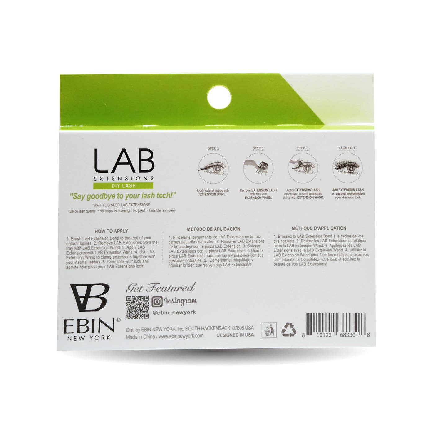 EBIN NEW YORK - Wholesale False/Fake Eyelashes - LAB Extensions DIY Lashes5