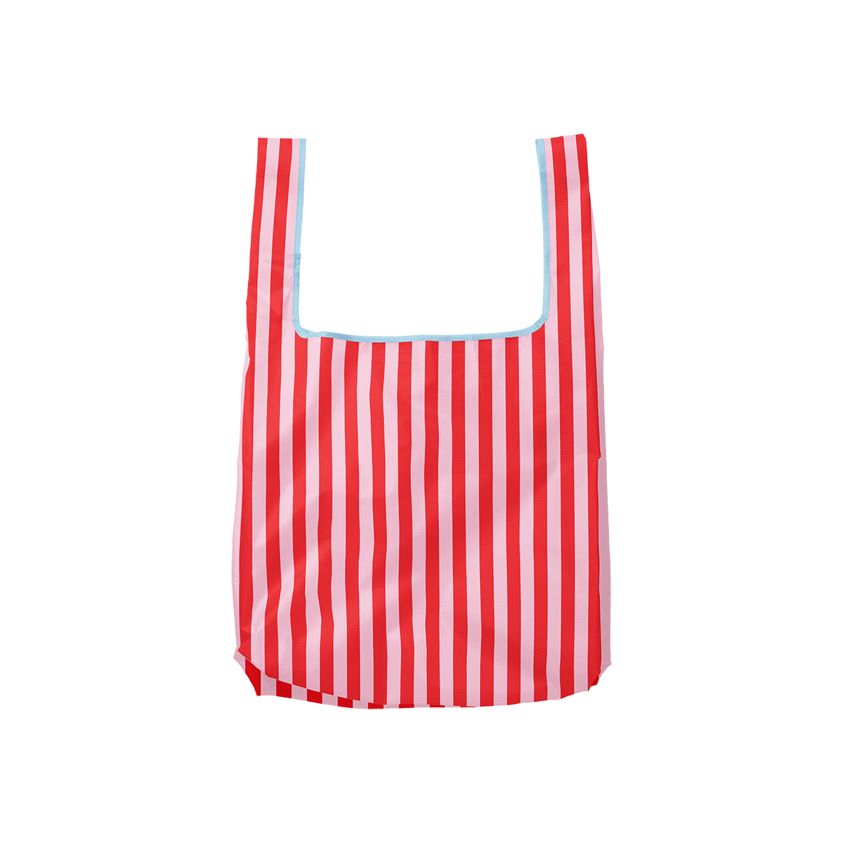Lucky Goods Paper - Wholesale Tote Bag - Women's - Pink & Red Stripes Foldable Nylon Tote4