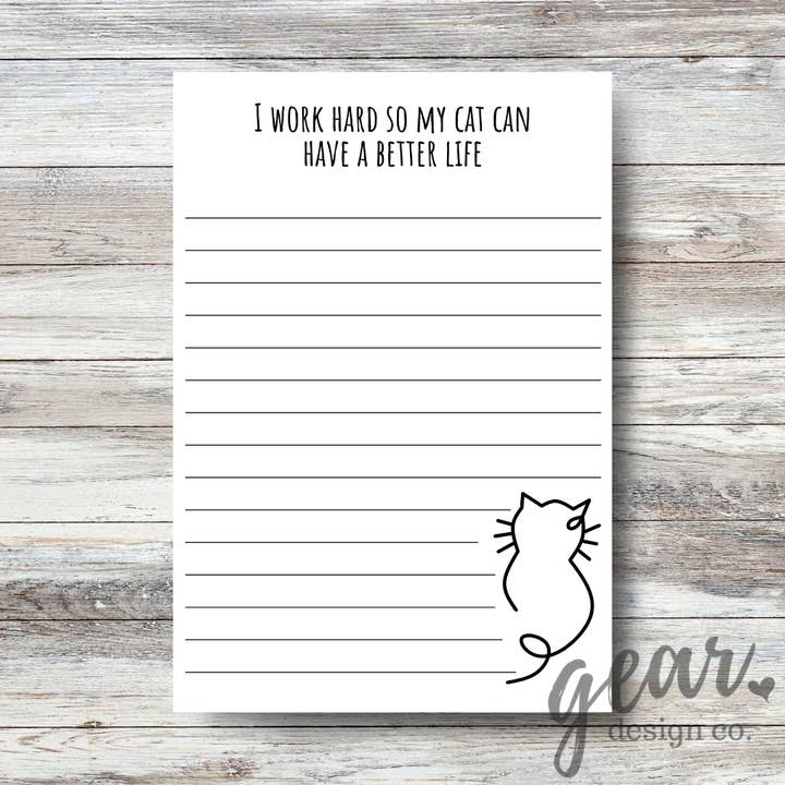 Notitieblok met kattenlijnen voor wholesale door Gearhart Design Co.