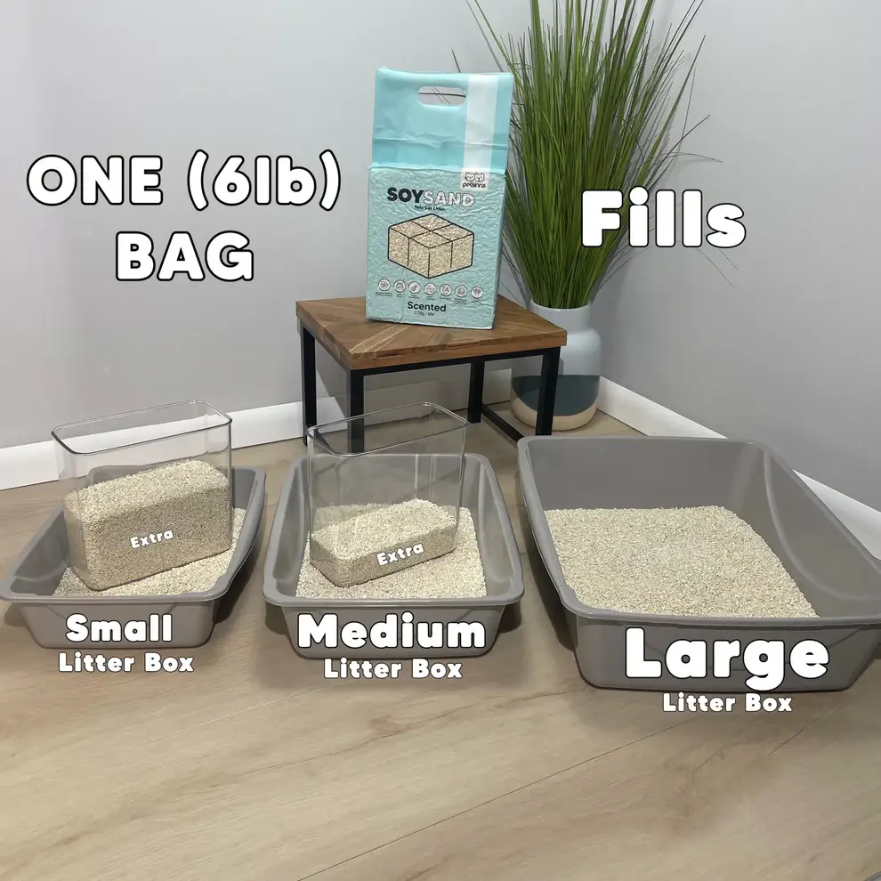 Petkinns - Wholesale Cat Litter - SOYSAND Tofu Cat Litter - 6lb Bags Unscented PK20214