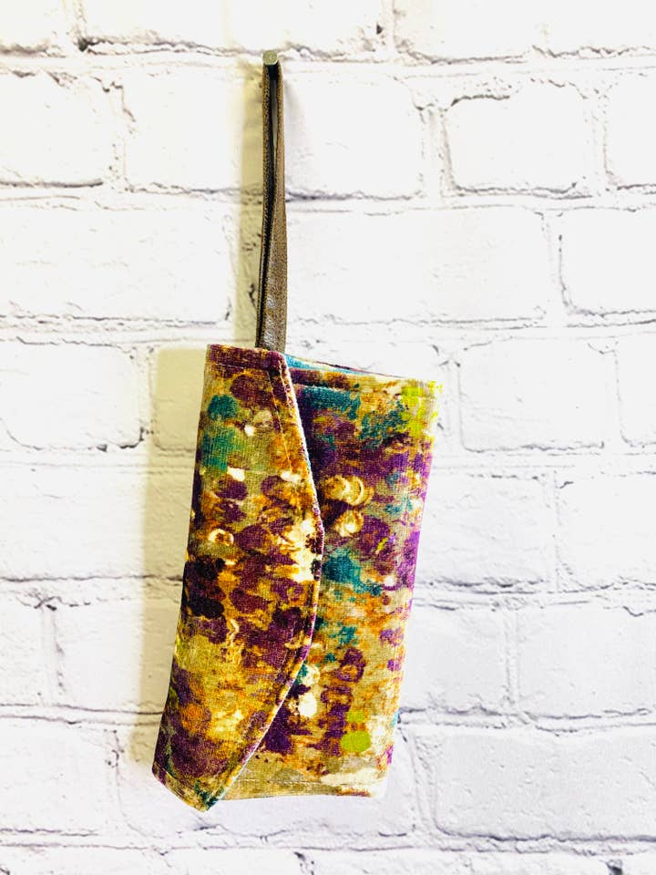 Shake Your Teal Feathers Clutch Wallet for wholesale by Kindred Spirit Style