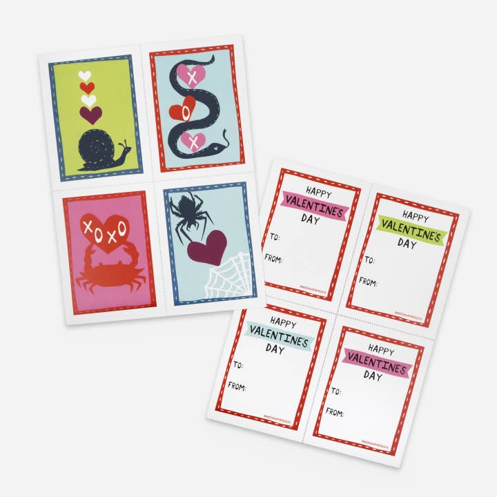 Old School Punch out Valentines - New! for wholesale by Annie Howe Papercuts