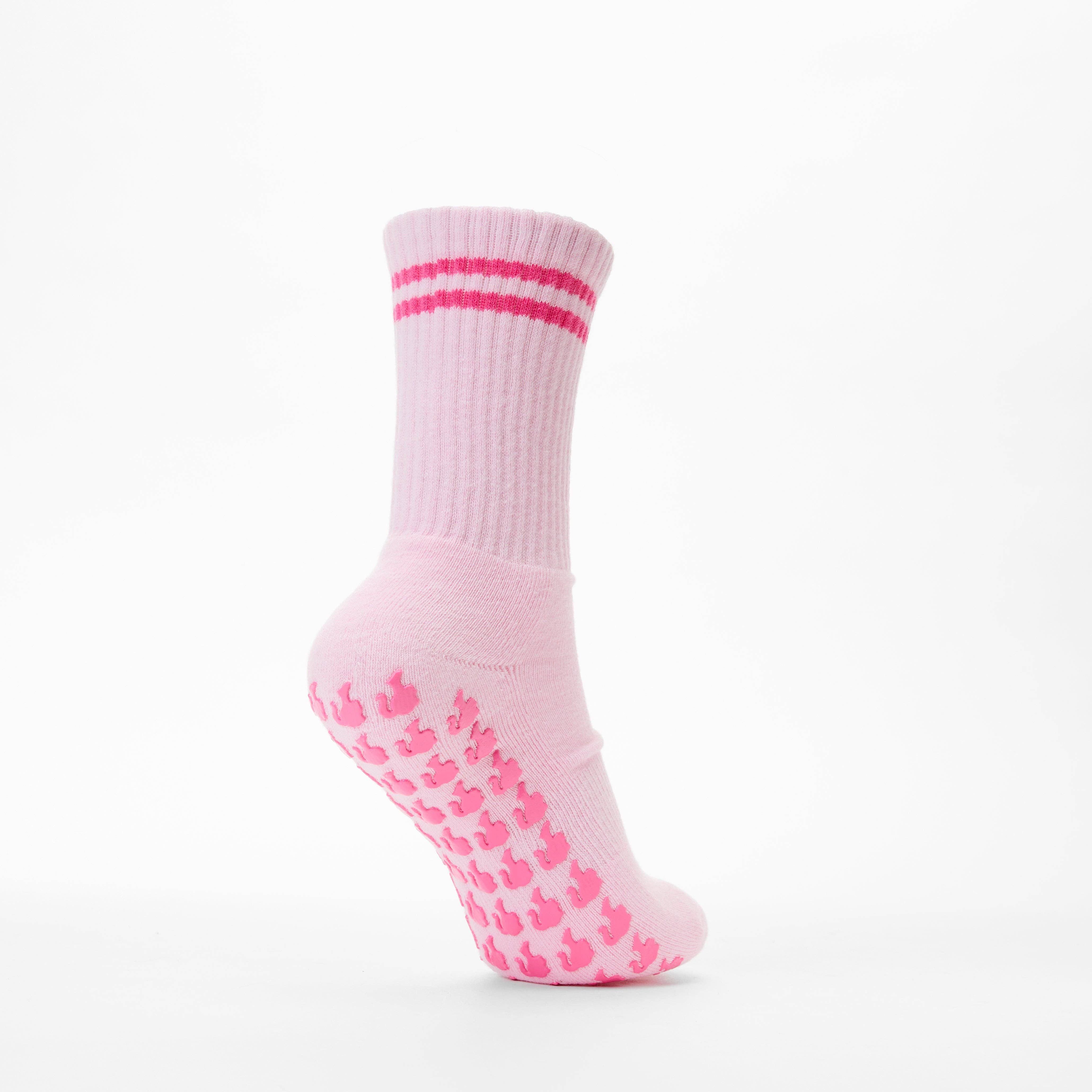 Pink I'm a Barre-Be Girl Barre Grip Socks for wholesale on Faire11