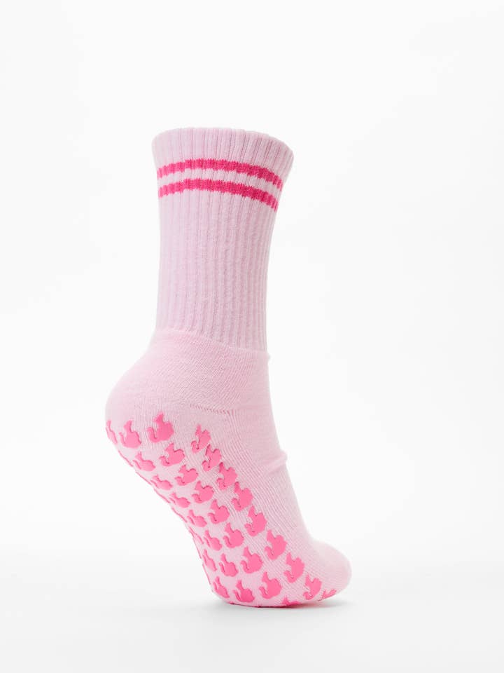 Pink I'm a Barre-Be Girl Barre Grip Socks for wholesale on Faire11