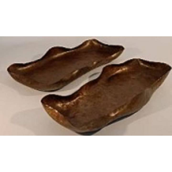 Set of 2 Iron Brown Patina Trays for wholesale by BIDKhome