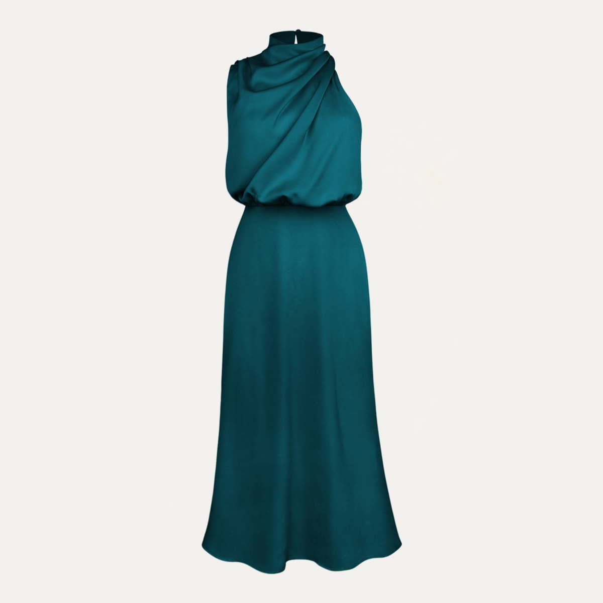 The Moment Collection – wholesale Klänning - Dam – Helt fantastisk One-Shoulder Halter Formell Midi Klänning2