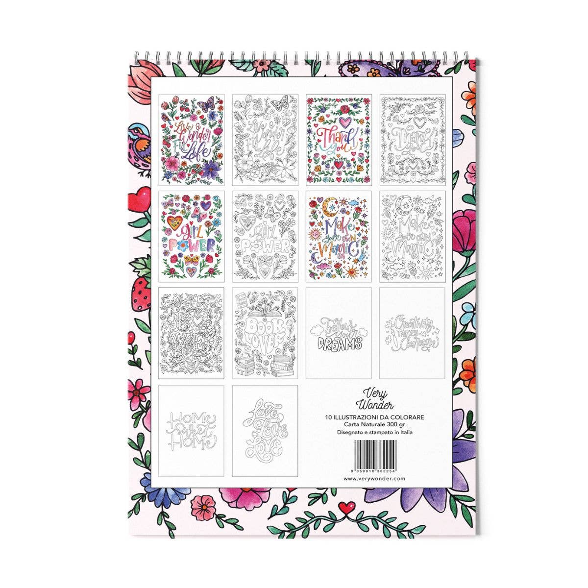 Very Wonder di Chiara Veri - Wholesale Coloring & Activity Book - Adult - Libro da colorare - Lettere meravigliose1