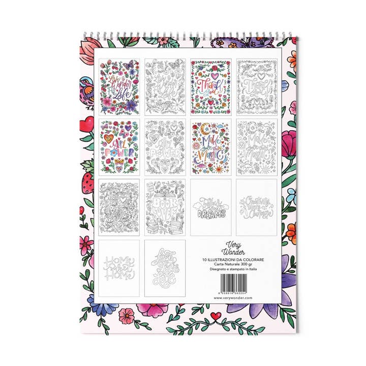 Very Wonder di Chiara Veri - Wholesale Coloring & Activity Book - Adult - Libro da colorare - Lettere meravigliose1
