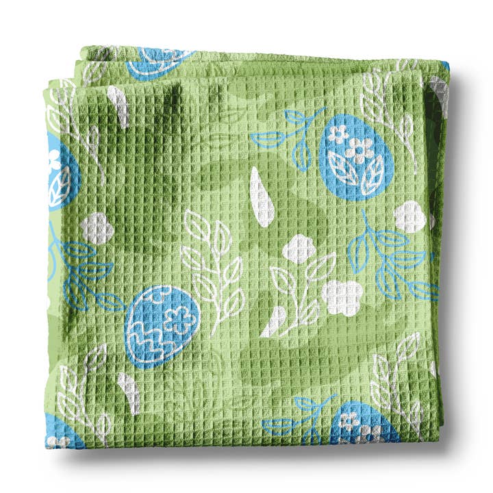 Easter Bunny Rabbit Spring Egg Kitchen Towel Waffle Baking for wholesale by Canary Road