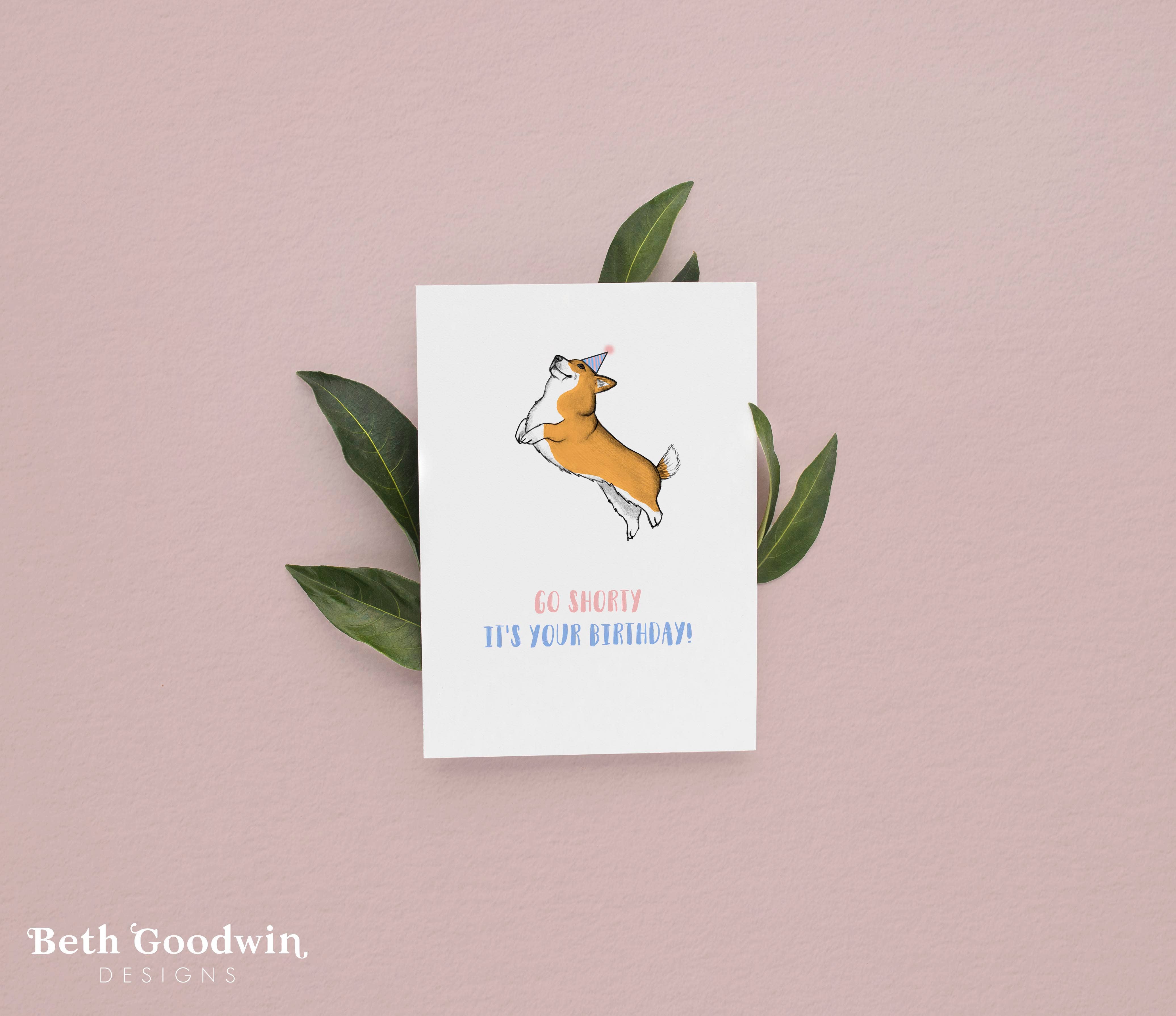 Beth Goodwin Designs - Vendita all'ingrosso Biglietti di auguri - Simpatico biglietto di auguri per cani | Biglietto di compleanno Corgi Lover3