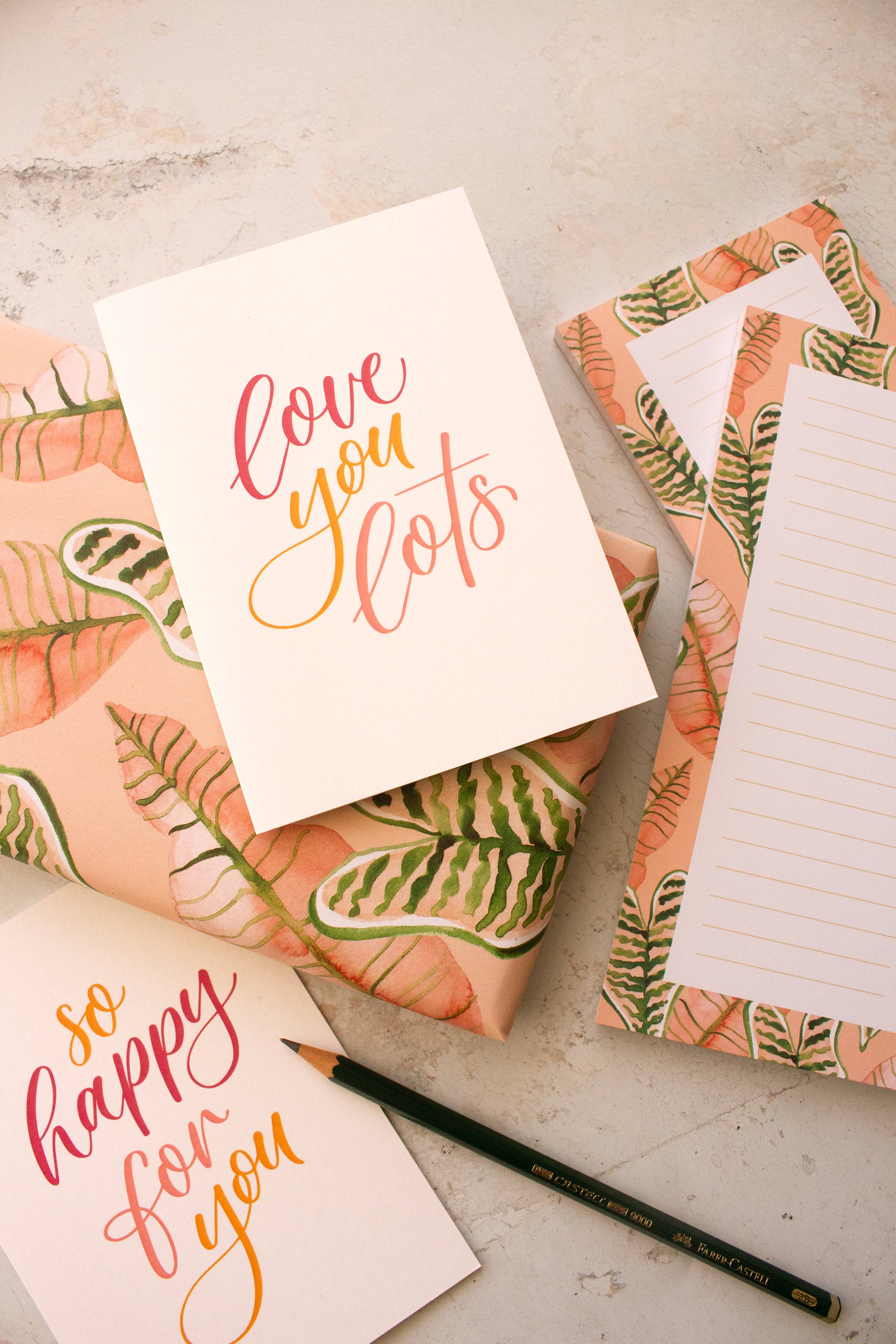 littlehoothoot - Wholesale Flat wrap - Pink Jungle Leaves Gift Wrap Sheet2