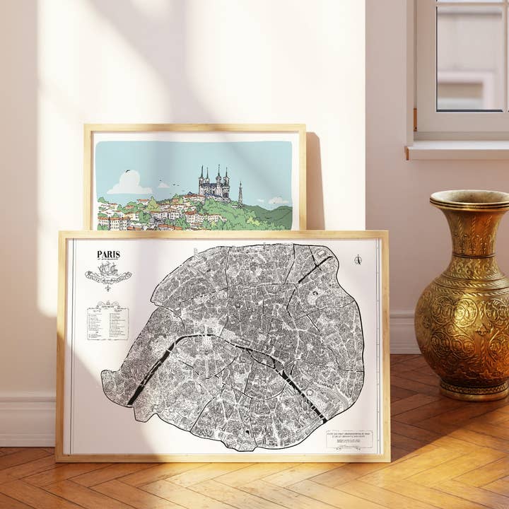 EMILIE ETTORI ILLUSTRATION - Wholesale Art Print - Paris Map Poster5