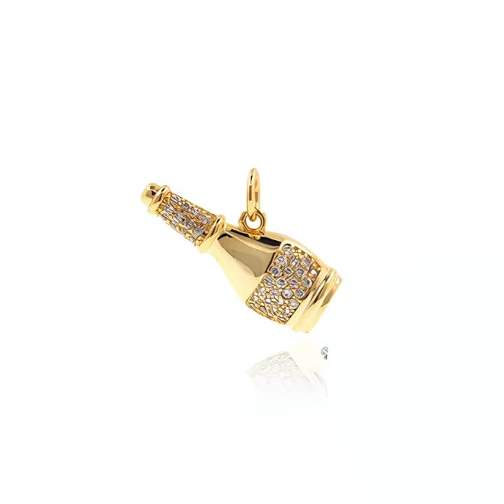 Deep South Originals, LLC - Wholesale Individual Charm/Pendant - Pop the Bubbly Charm ~ Deep South Originals