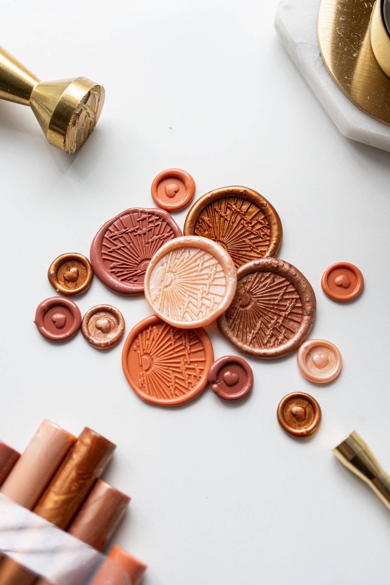 Written Word Calligraphy - Wholesale Sealing Wax - Golden Hour Sealing Wax (Box of 5 Sticks)2