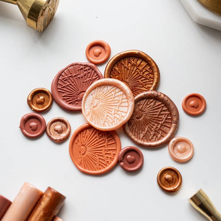 Written Word Calligraphy - Wholesale Sealing Wax - Golden Hour Sealing Wax (Box of 5 Sticks)2