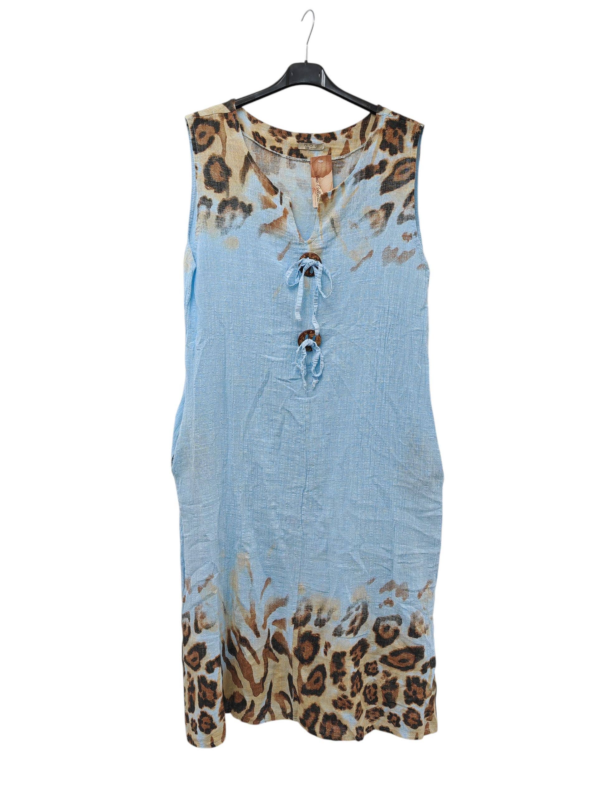 Superbia – wholesale Dress – Women's – Italian One Size Premium Cotton Dress Buttons Leopard Print8