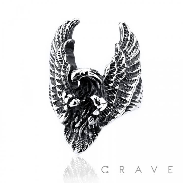CRAVE BODY JEWELRY - Wholesale Cocktail/Statement Ring - SS AMERICAN EAGLE RING