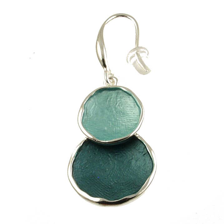 Origin Jewelry - Wholesale Dangle Earrings - Double Circle Overlay Earrings
